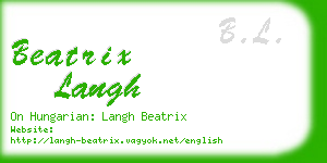 beatrix langh business card